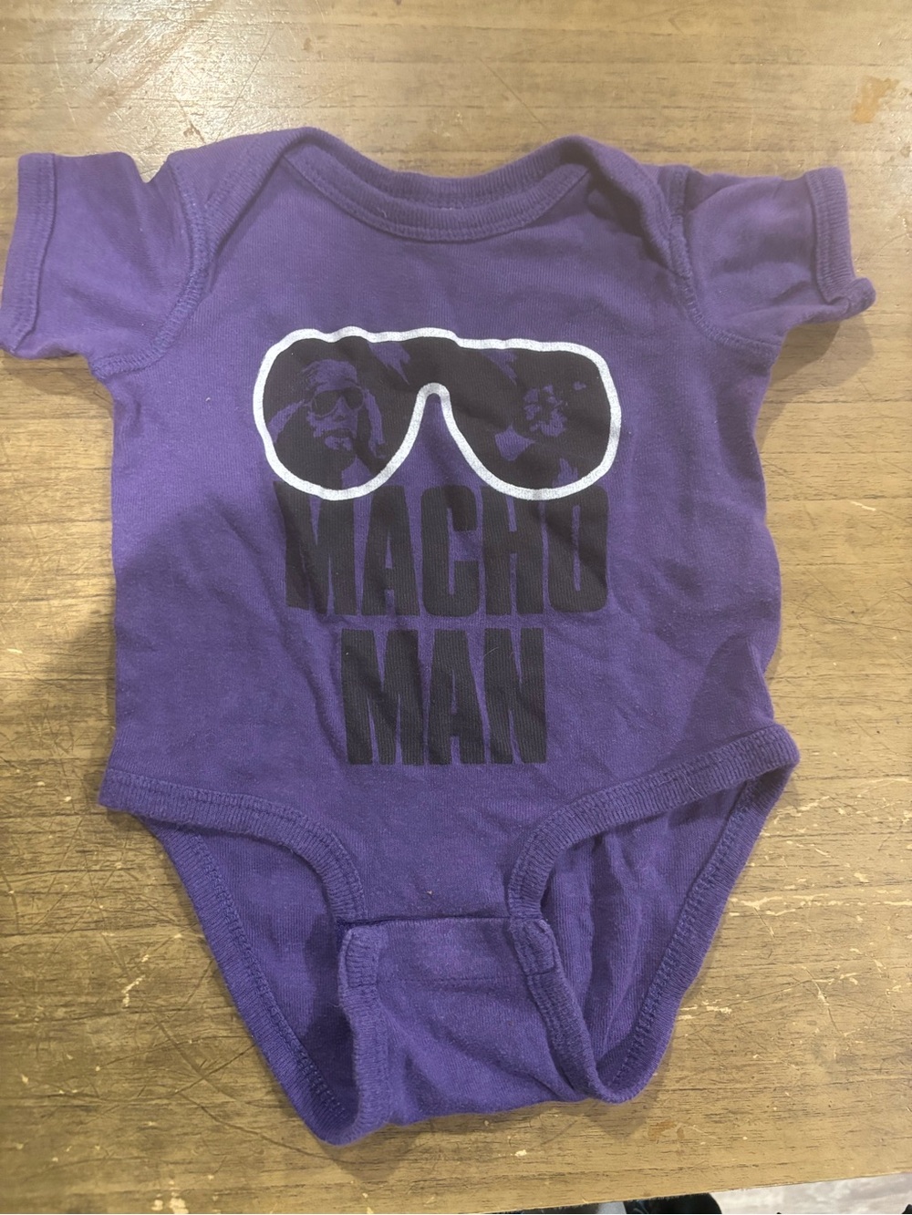 WWE Purple "Macho Man" Graphic Baby One-Piece Bodysuit